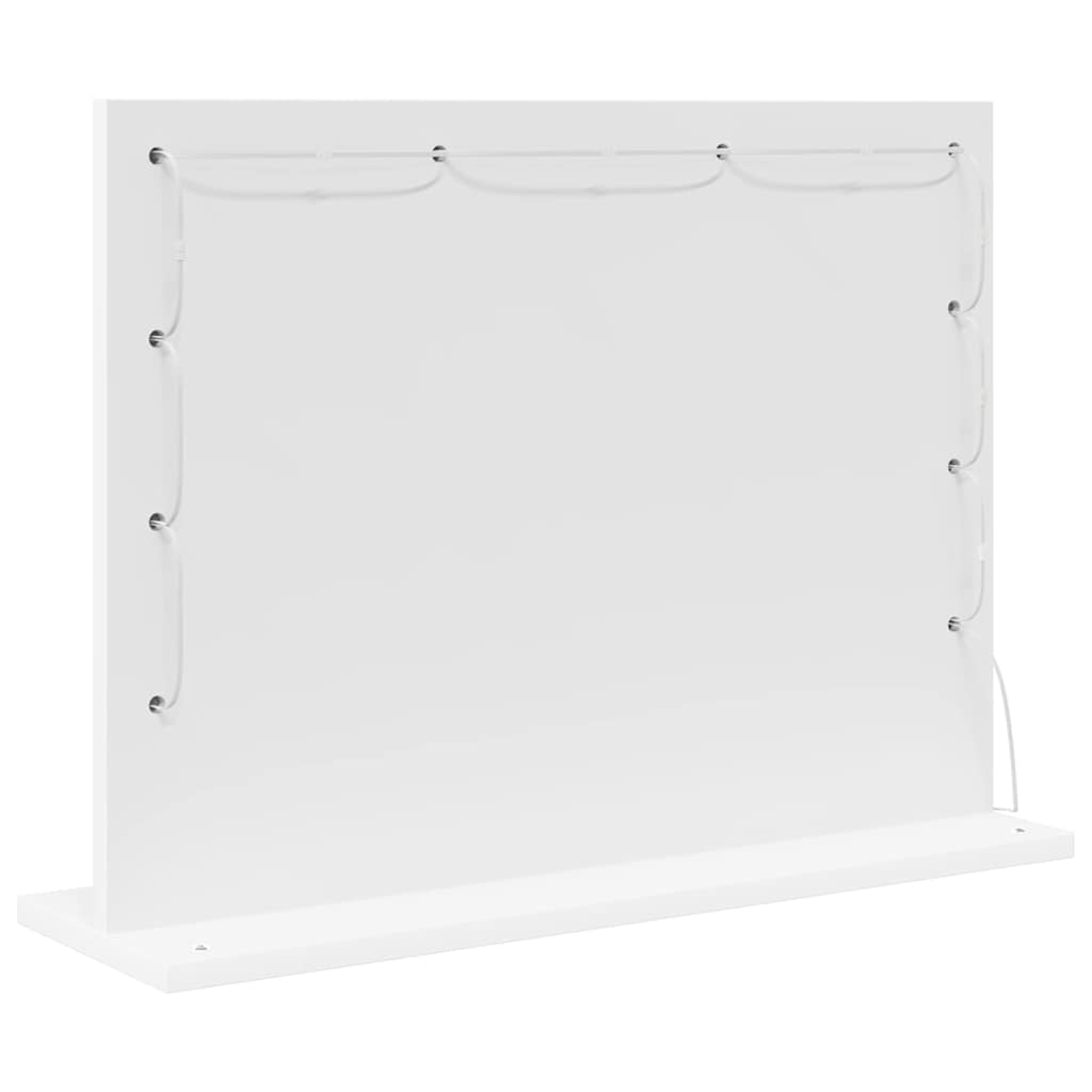 Specchio da Vanità Bianco 60 x 45 x 18 cm Rettangolare