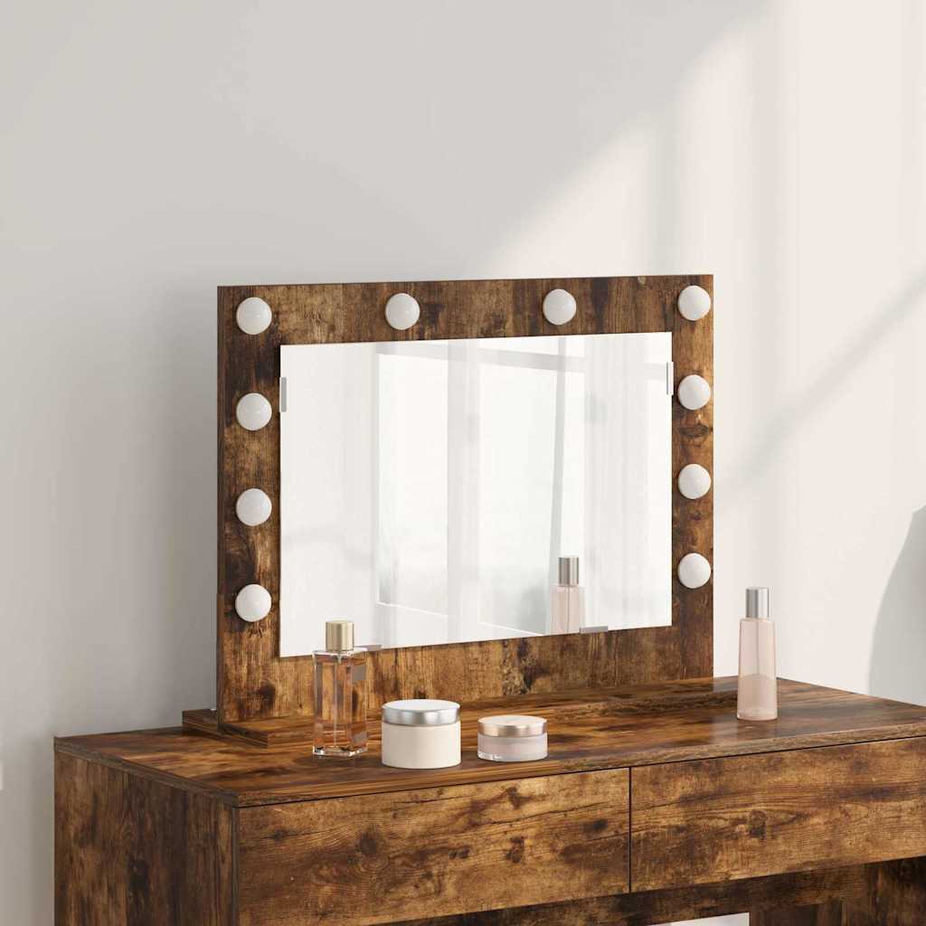 Specchio da Vanità Rovere fumé 60 x 45 x 18 cm Rettangolare