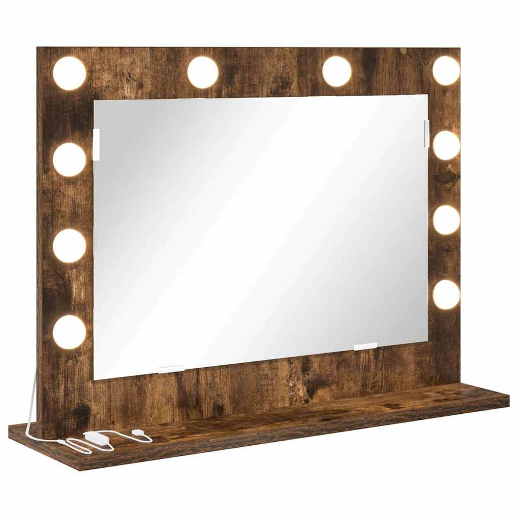 Specchio da Vanità Rovere fumé 60 x 45 x 18 cm Rettangolare