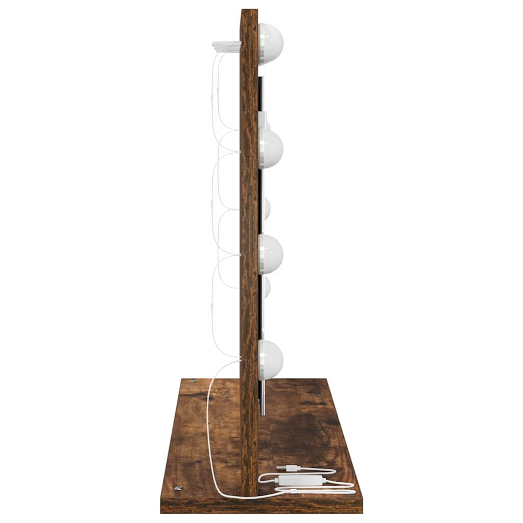 Specchio da Vanità Rovere fumé 60 x 45 x 18 cm Rettangolare
