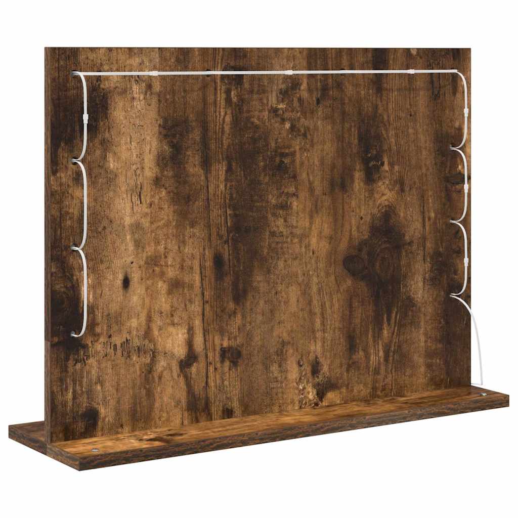 Specchio da Vanità Rovere fumé 60 x 45 x 18 cm Rettangolare