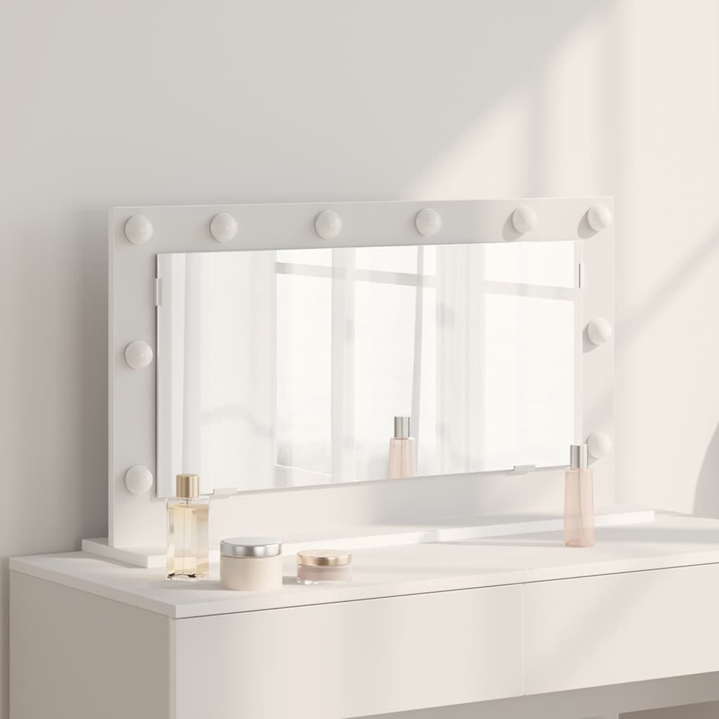 Specchio da Vanità Bianco 80 x 45 x 18 cm Rettangolare