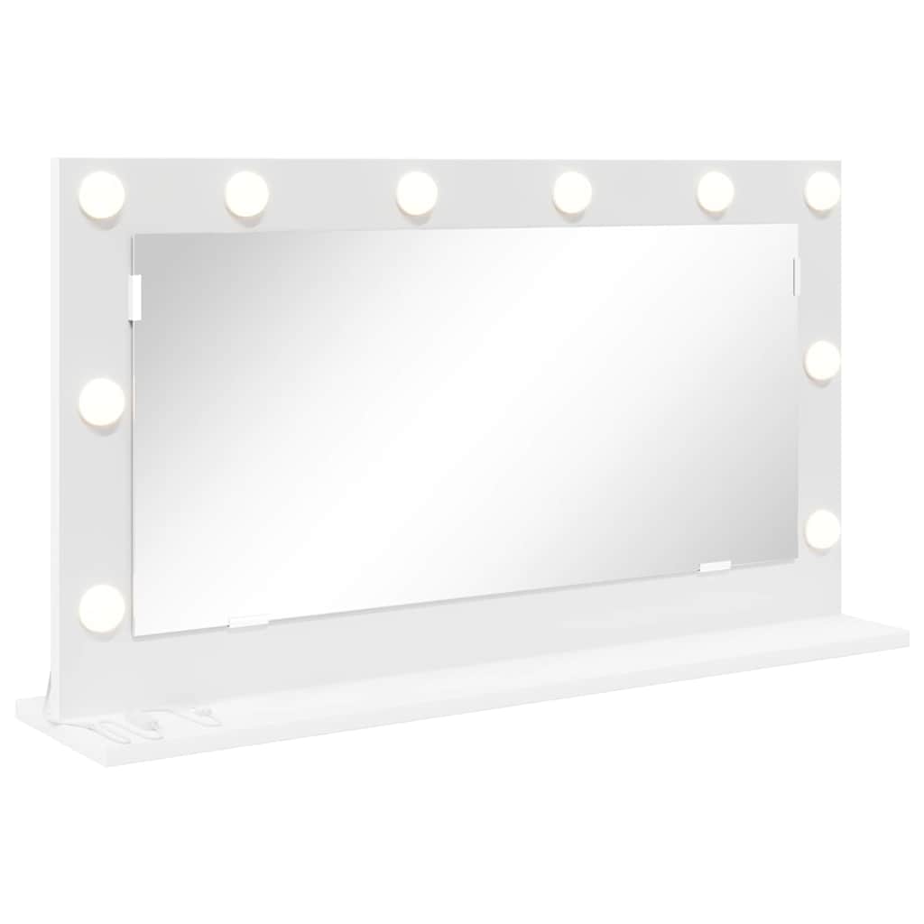 Specchio da Vanità Bianco 80 x 45 x 18 cm Rettangolare