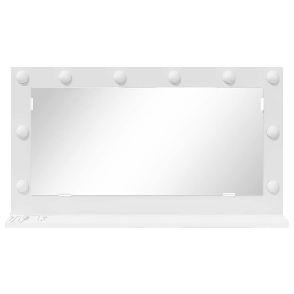 Specchio da Vanità Bianco 80 x 45 x 18 cm Rettangolare