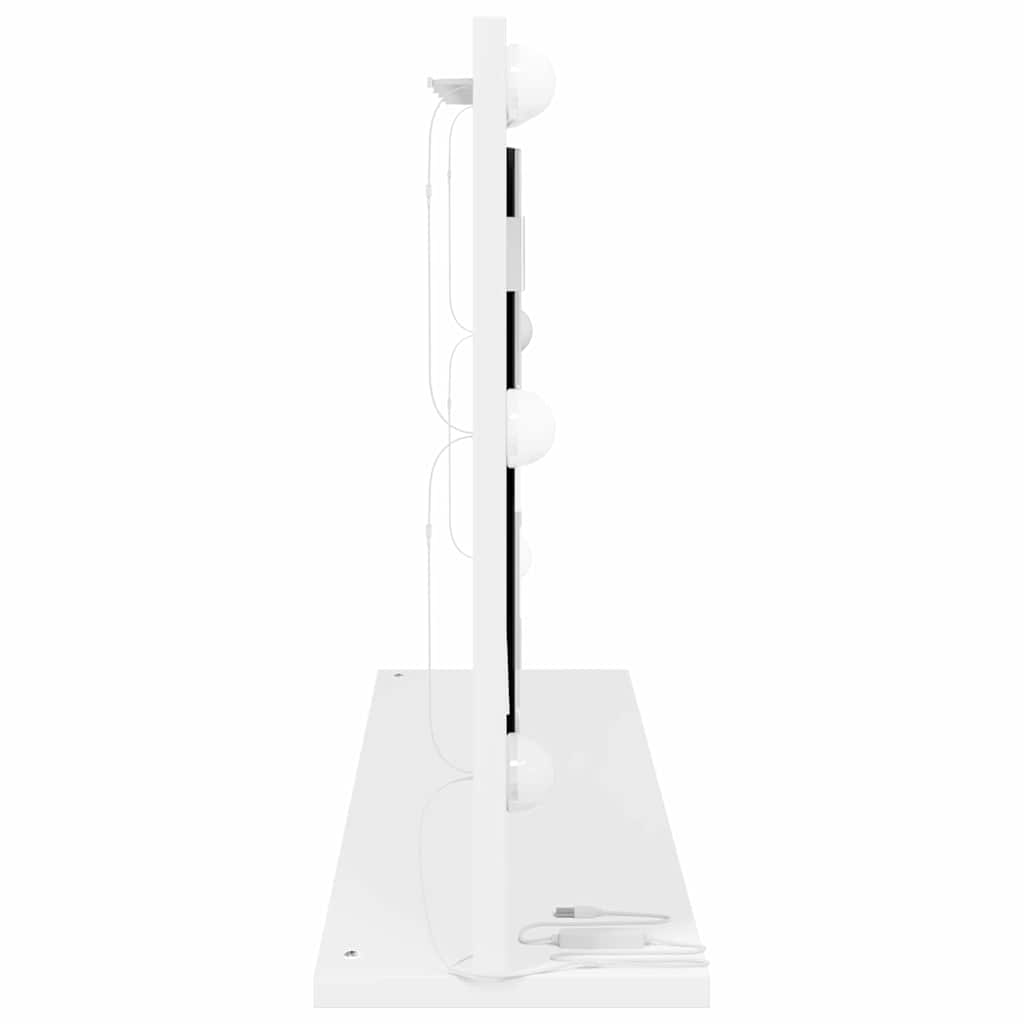 Specchio da Vanità Bianco 80 x 45 x 18 cm Rettangolare