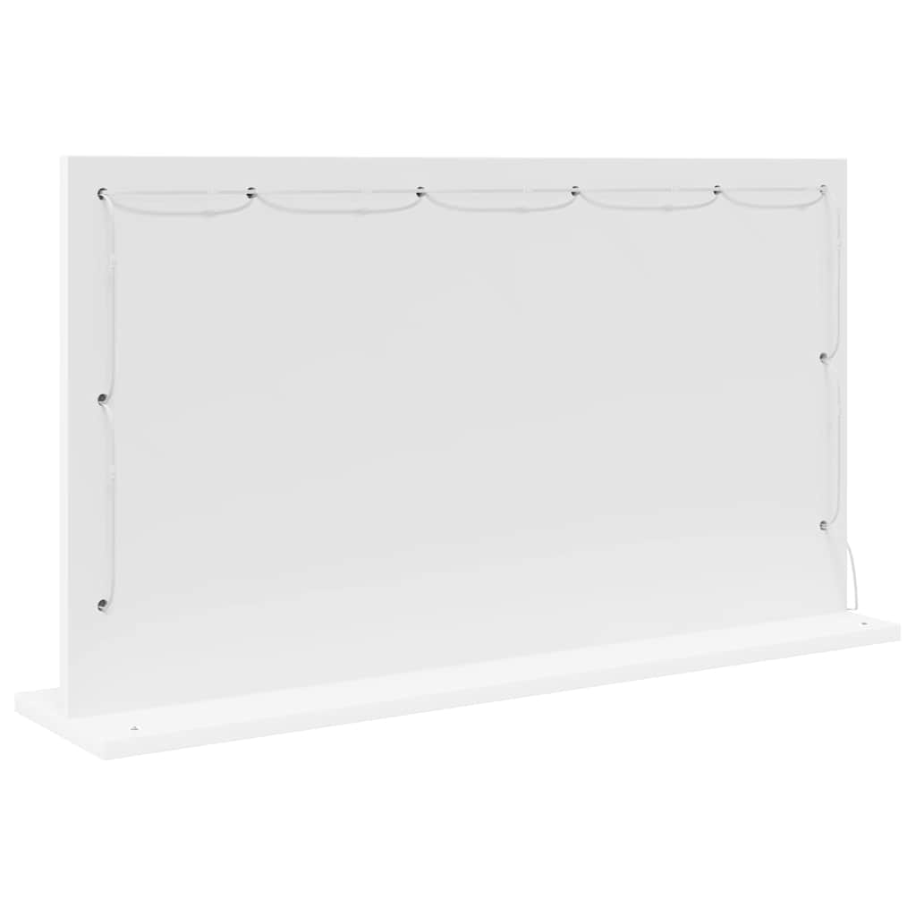 Specchio da Vanità Bianco 80 x 45 x 18 cm Rettangolare