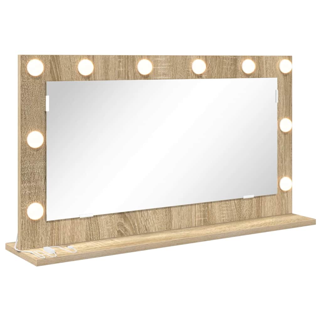 Specchio da Vanità Rovere Sonoma 80 x 45 x 18 cm Rettangolare