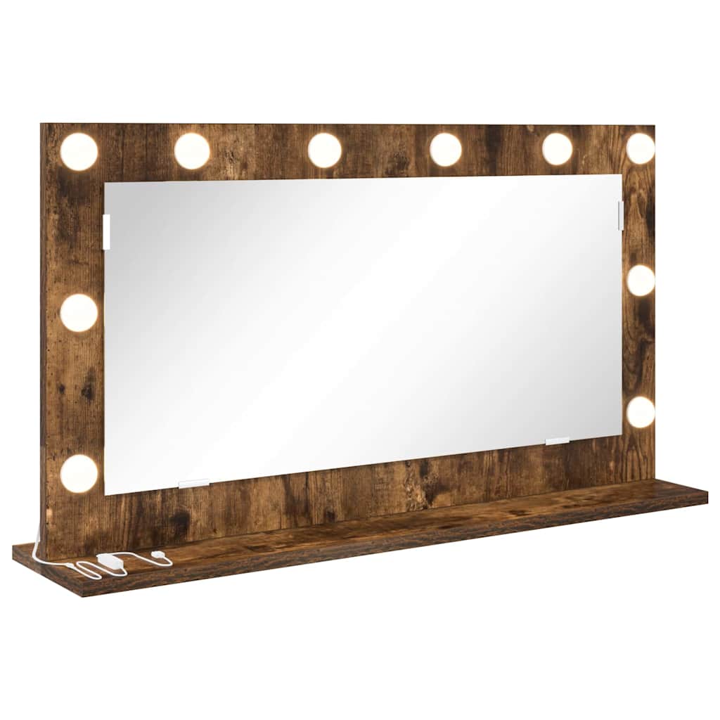 Specchio da Vanità Rovere fumé 80 x 45 x 18 cm Rettangolare