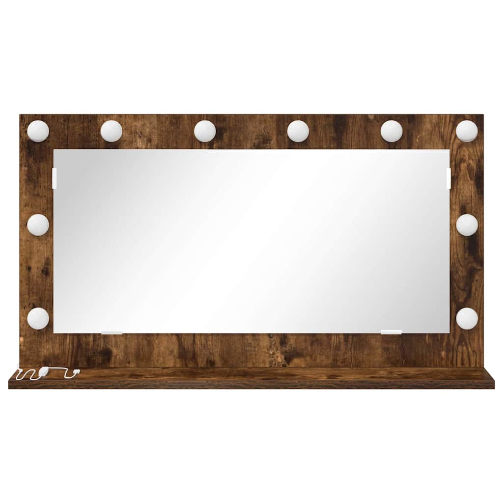 Specchio da Vanità Rovere fumé 80 x 45 x 18 cm Rettangolare