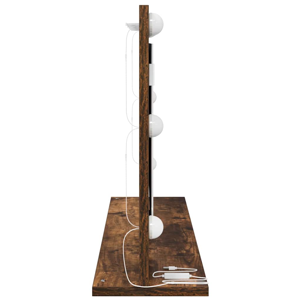Specchio da Vanità Rovere fumé 80 x 45 x 18 cm Rettangolare