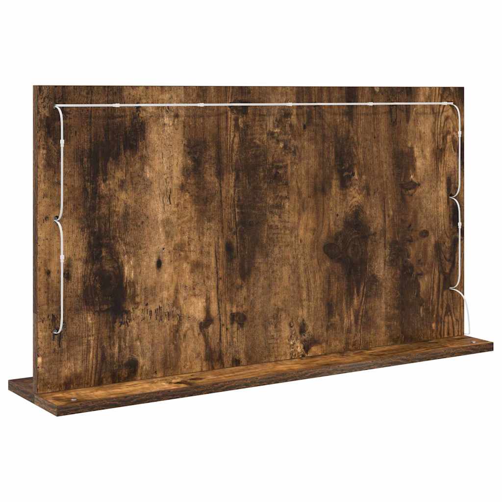 Specchio da Vanità Rovere fumé 80 x 45 x 18 cm Rettangolare