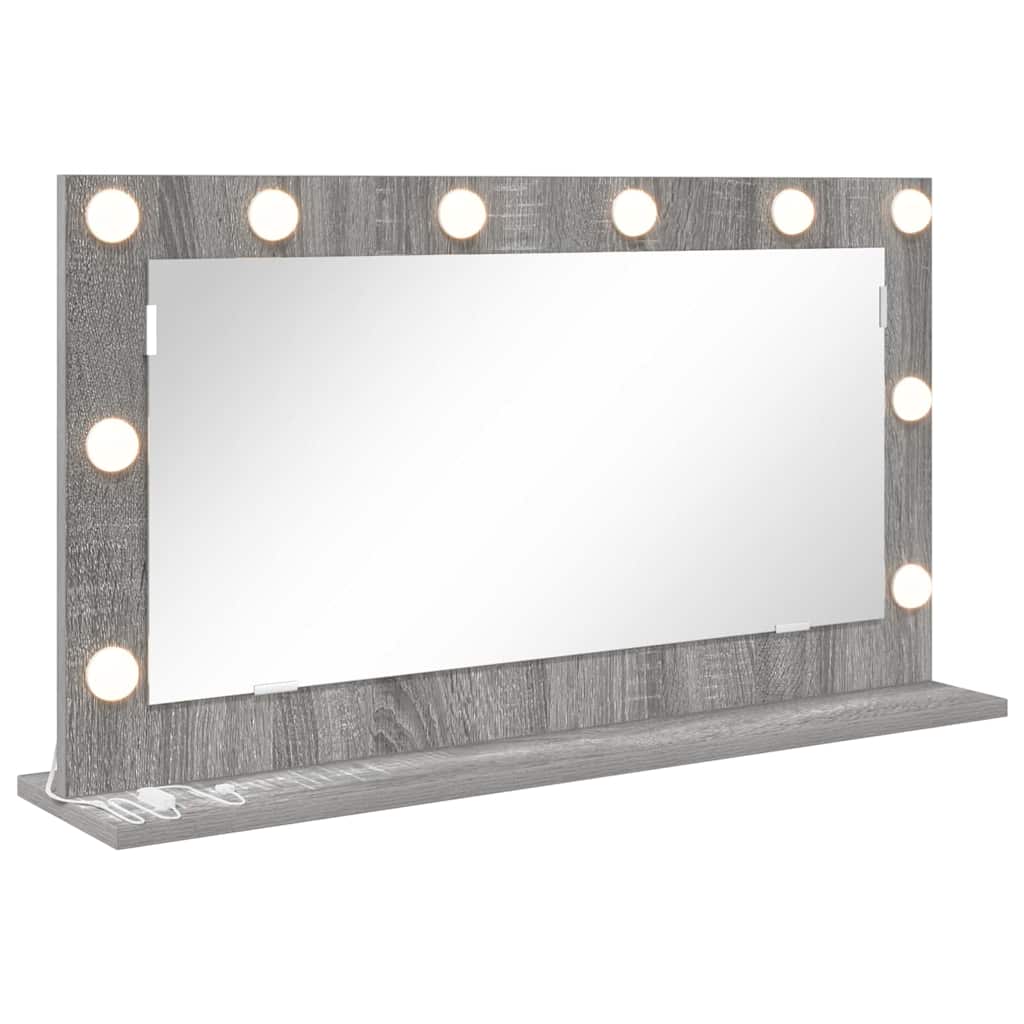 Specchio da Vanità Grigio Sonoma 80 x 45 x 18 cm Rettangolare