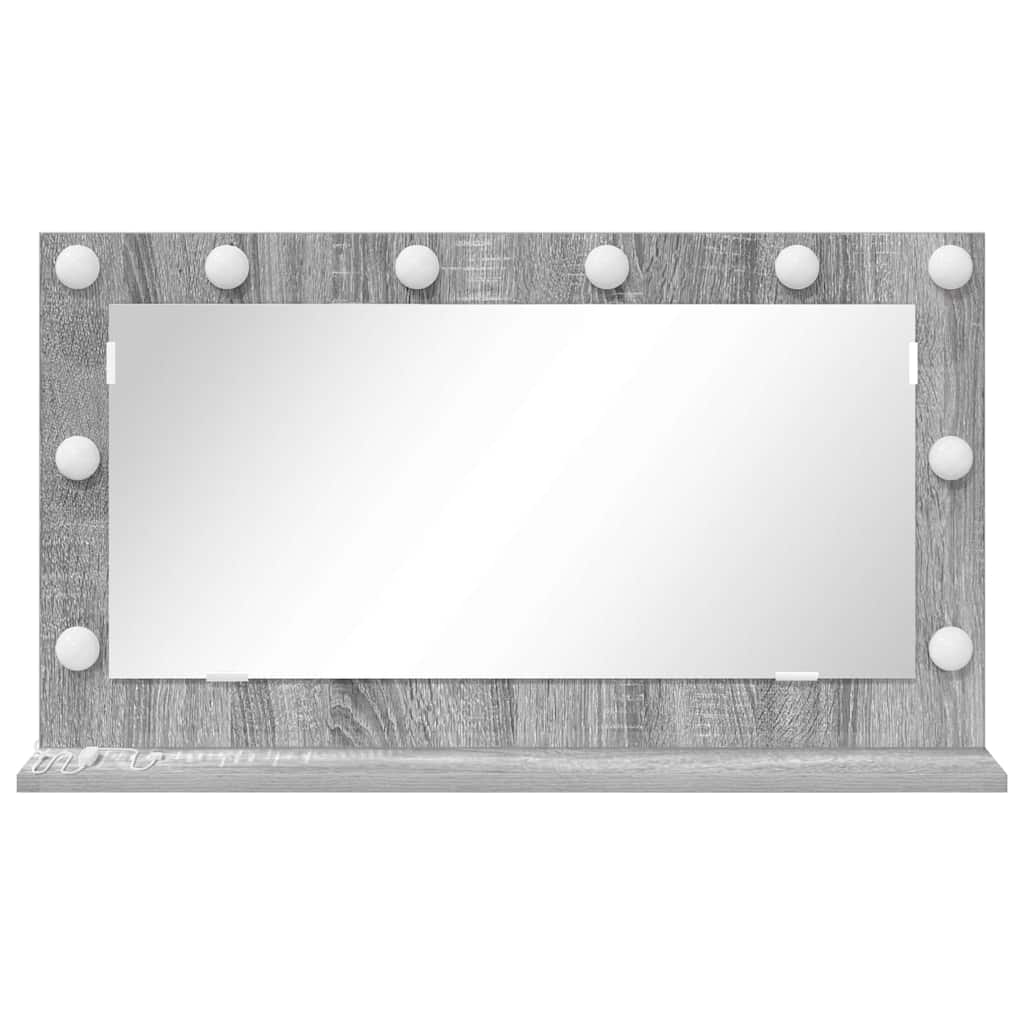Specchio da Vanità Grigio Sonoma 80 x 45 x 18 cm Rettangolare