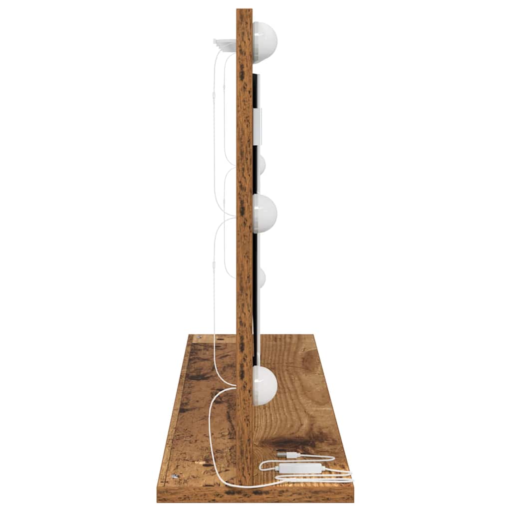 Specchio da Vanità Legno vecchio 80 x 45 x 18 cm Rettangolare