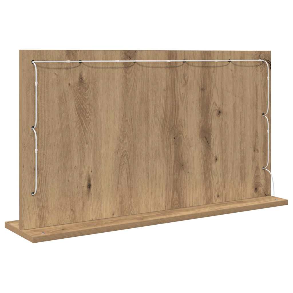 Specchio da Vanità Rovere artigianale 80 x 45 x 18 cm