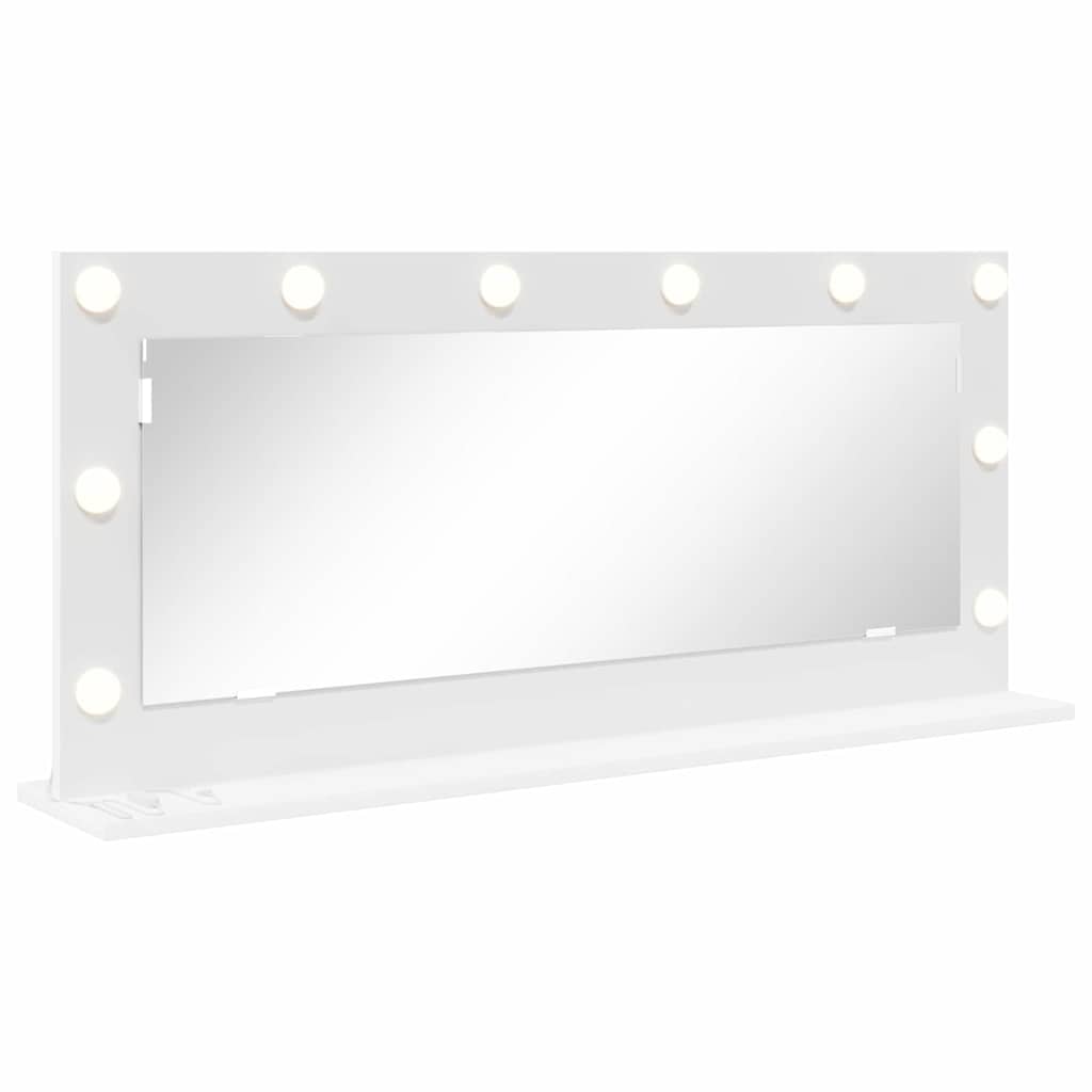 Specchio da Vanità Rettangolare Bianco 100 x 45 x 18 cm