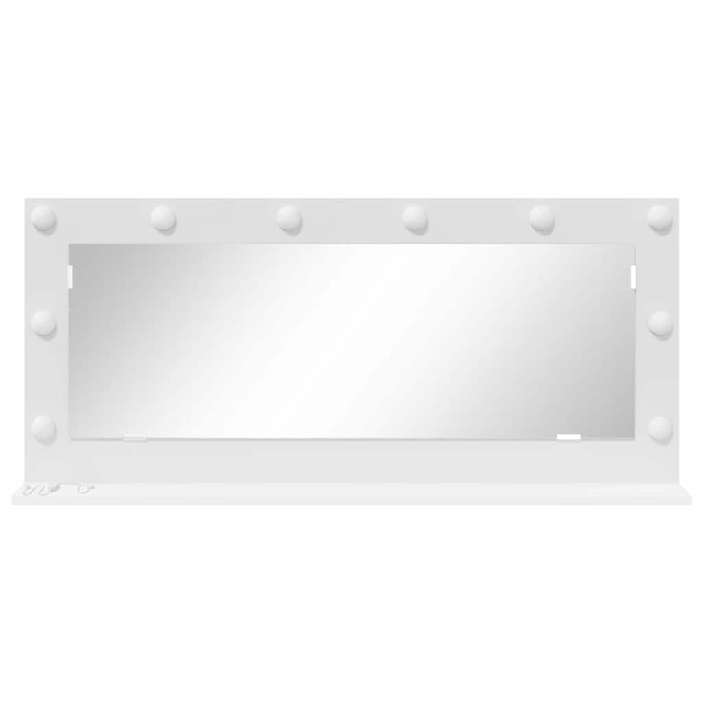 Specchio da Vanità Rettangolare Bianco 100 x 45 x 18 cm