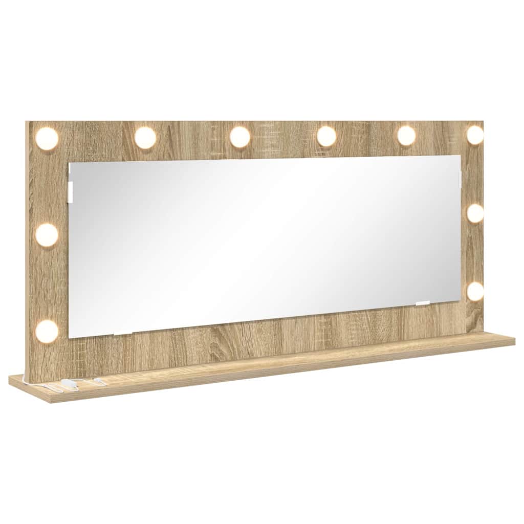 Specchio da Vanità Rovere Sonoma 100 x 45 x 18 cm Rettangolare