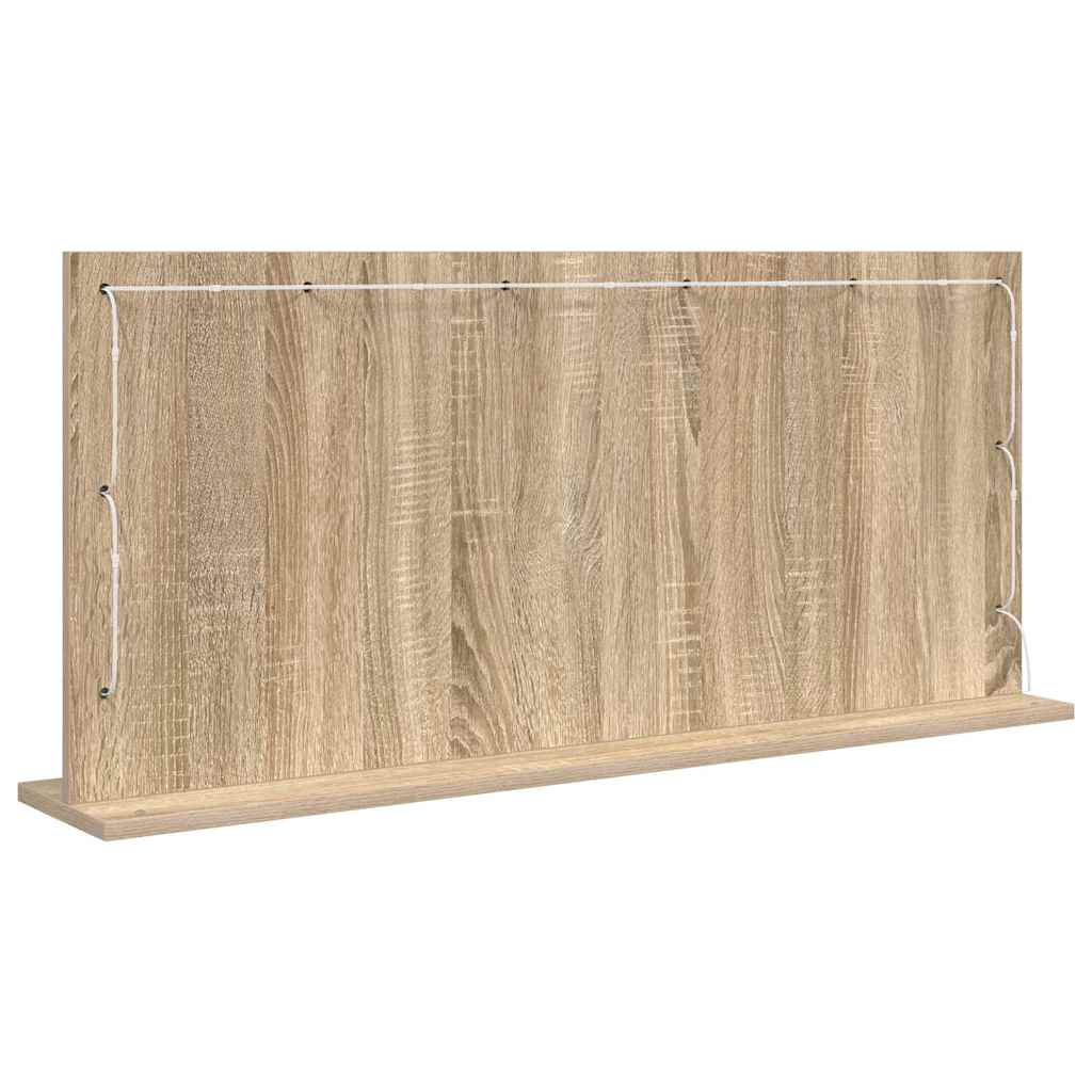 Specchio da Vanità Rovere Sonoma 100 x 45 x 18 cm Rettangolare