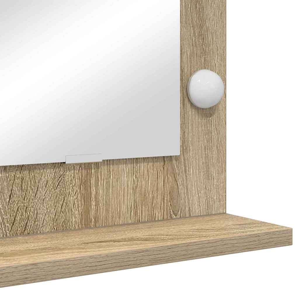 Specchio da Vanità Rovere Sonoma 100 x 45 x 18 cm Rettangolare