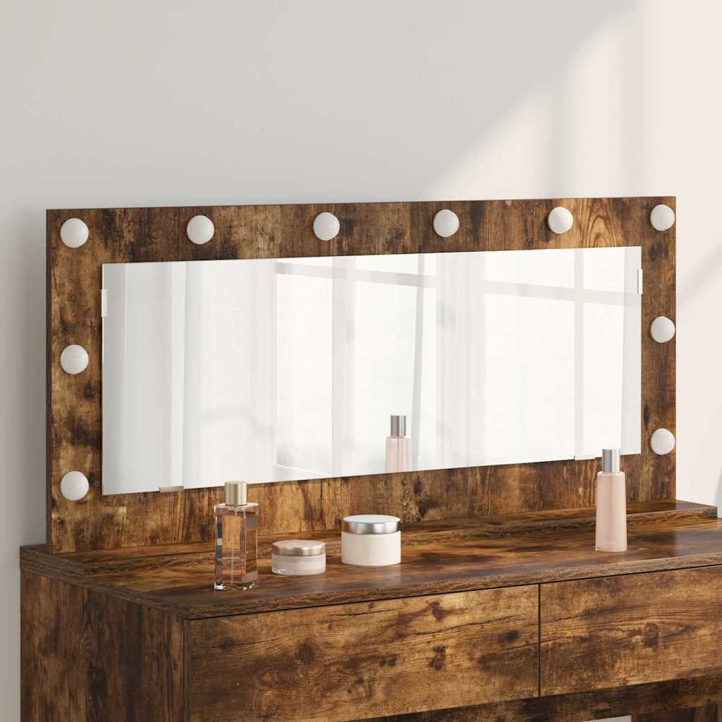 Specchio da Vanità Rovere fumé 100 x 45 x 18 cm Rettangolare