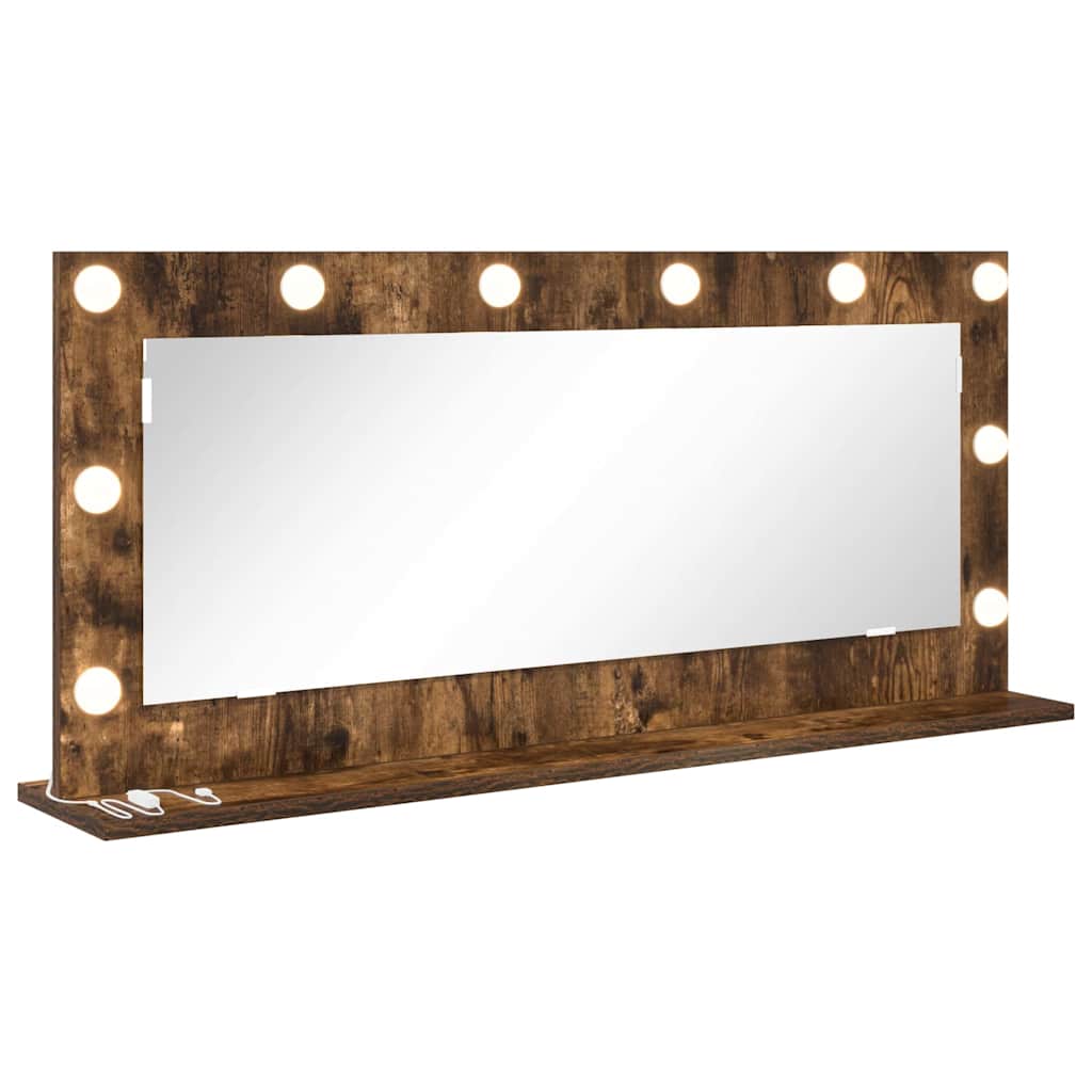 Specchio da Vanità Rovere fumé 100 x 45 x 18 cm Rettangolare