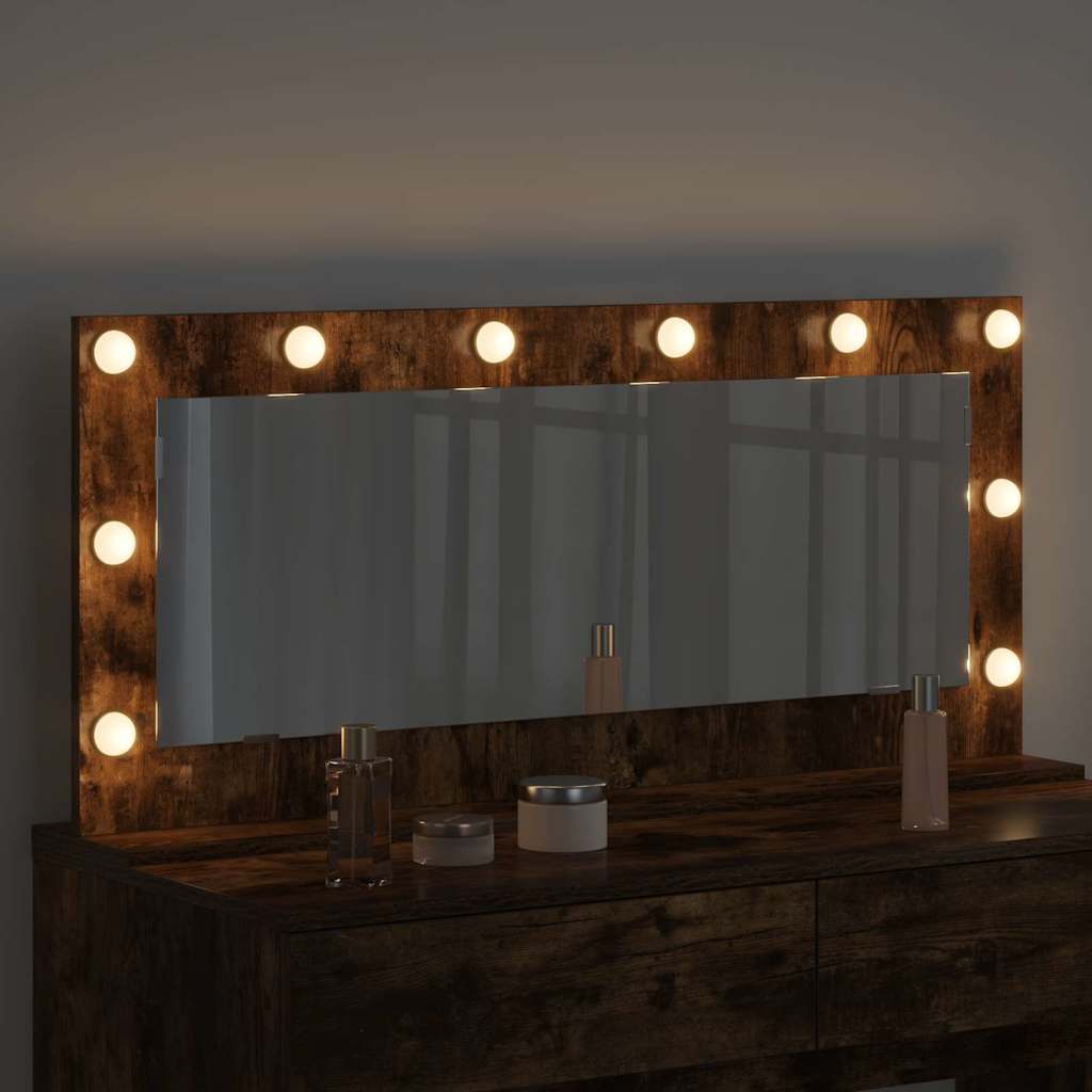 Specchio da Vanità Rovere fumé 100 x 45 x 18 cm Rettangolare