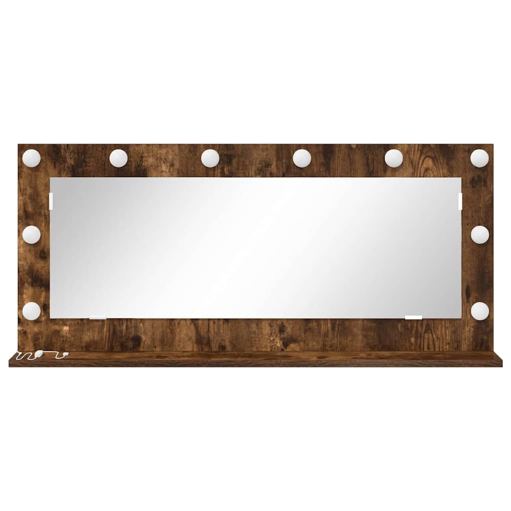 Specchio da Vanità Rovere fumé 100 x 45 x 18 cm Rettangolare