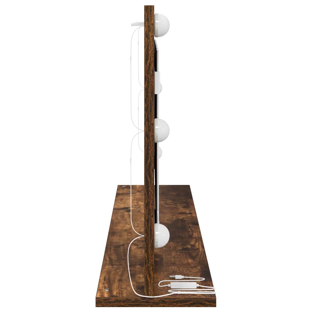 Specchio da Vanità Rovere fumé 100 x 45 x 18 cm Rettangolare