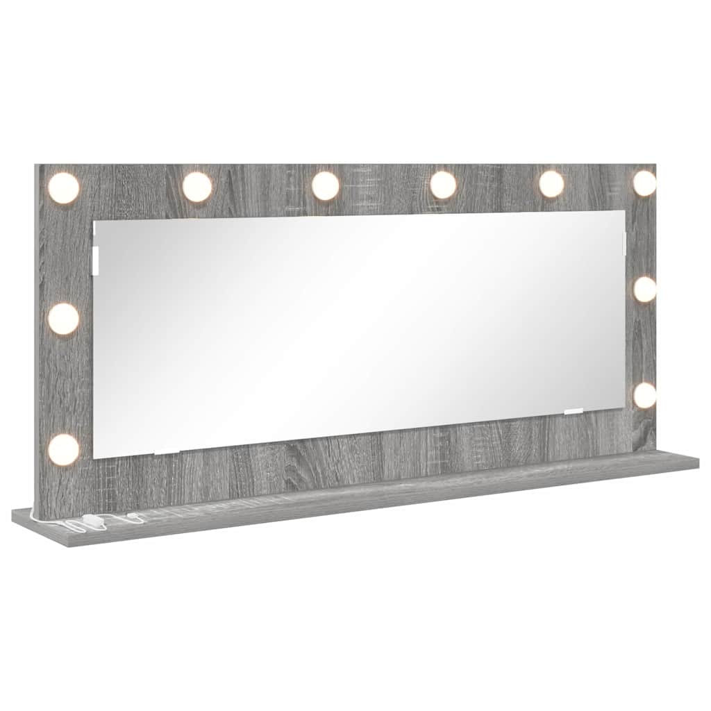 Specchio da Vanità Grigio Sonoma 100 x 45 x 18 cm Rettangolare