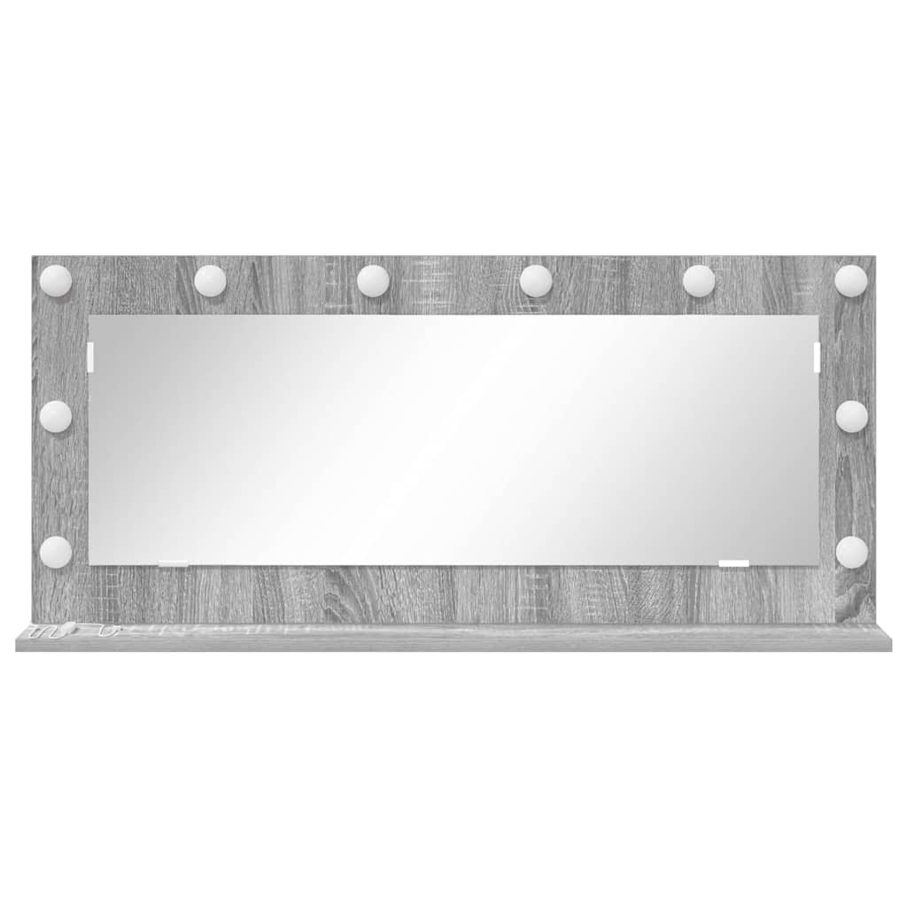 Specchio da Vanità Grigio Sonoma 100 x 45 x 18 cm Rettangolare