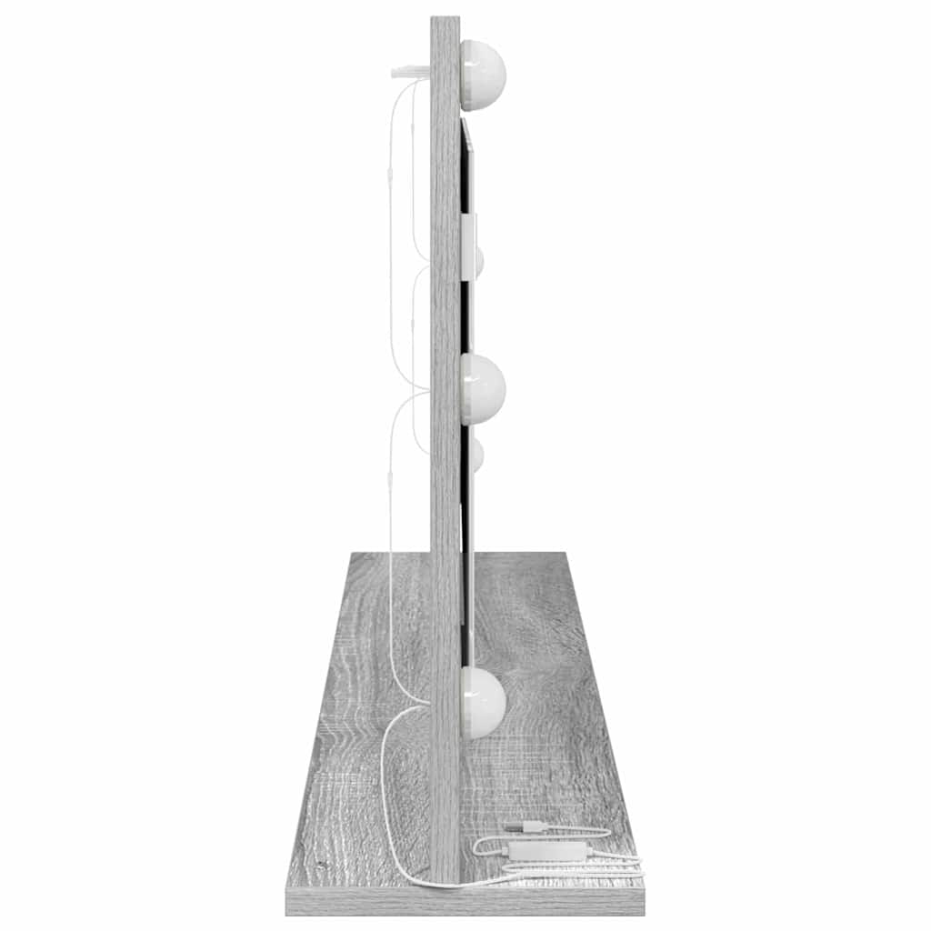 Specchio da Vanità Grigio Sonoma 100 x 45 x 18 cm Rettangolare