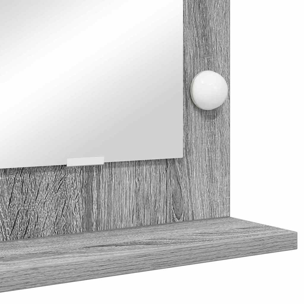 Specchio da Vanità Grigio Sonoma 100 x 45 x 18 cm Rettangolare