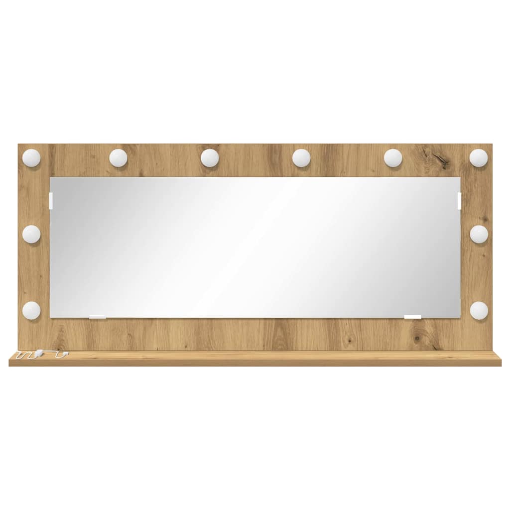 Specchio da Vanità Rovere artigianale 100 x 45 x 18 cm