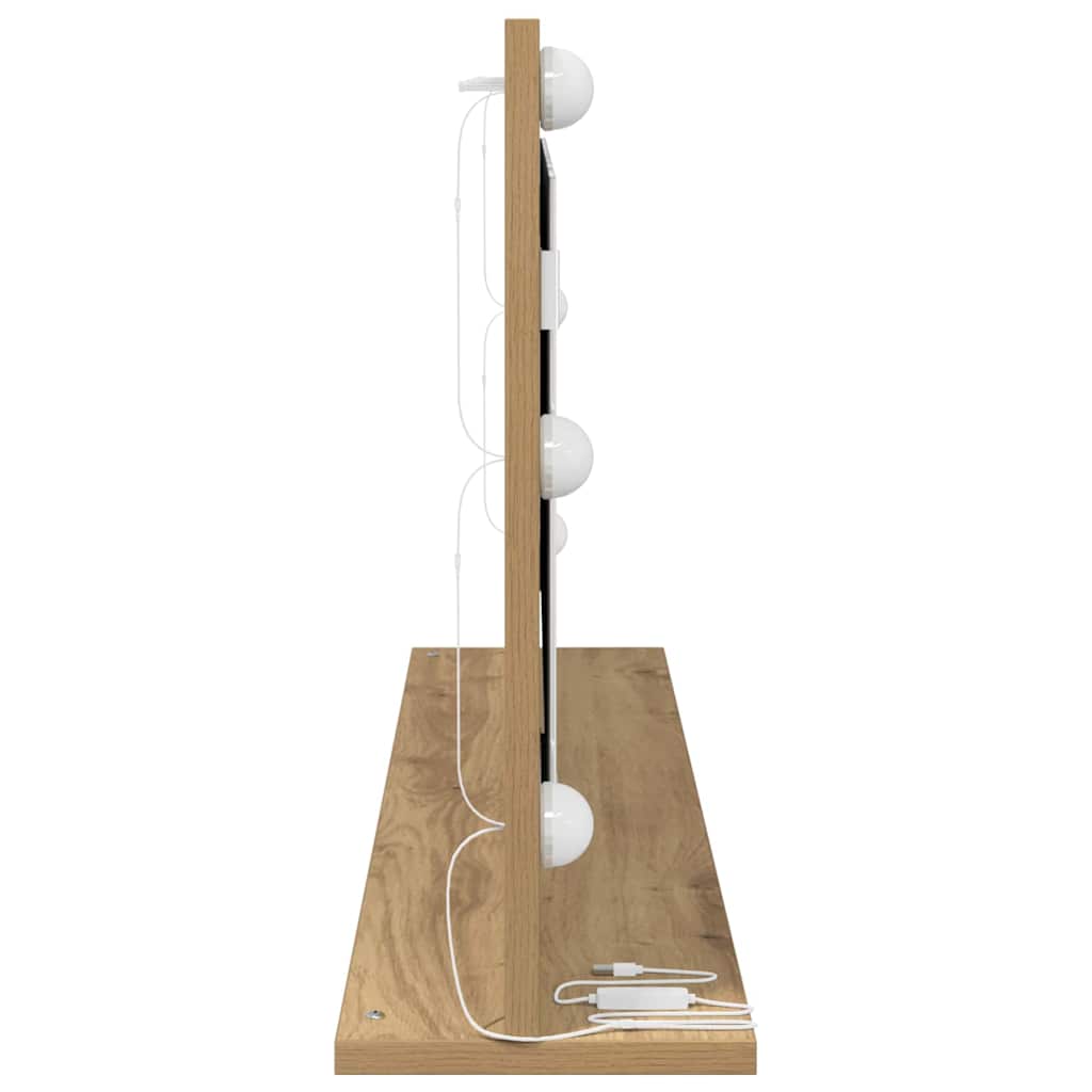 Specchio da Vanità Rovere artigianale 100 x 45 x 18 cm