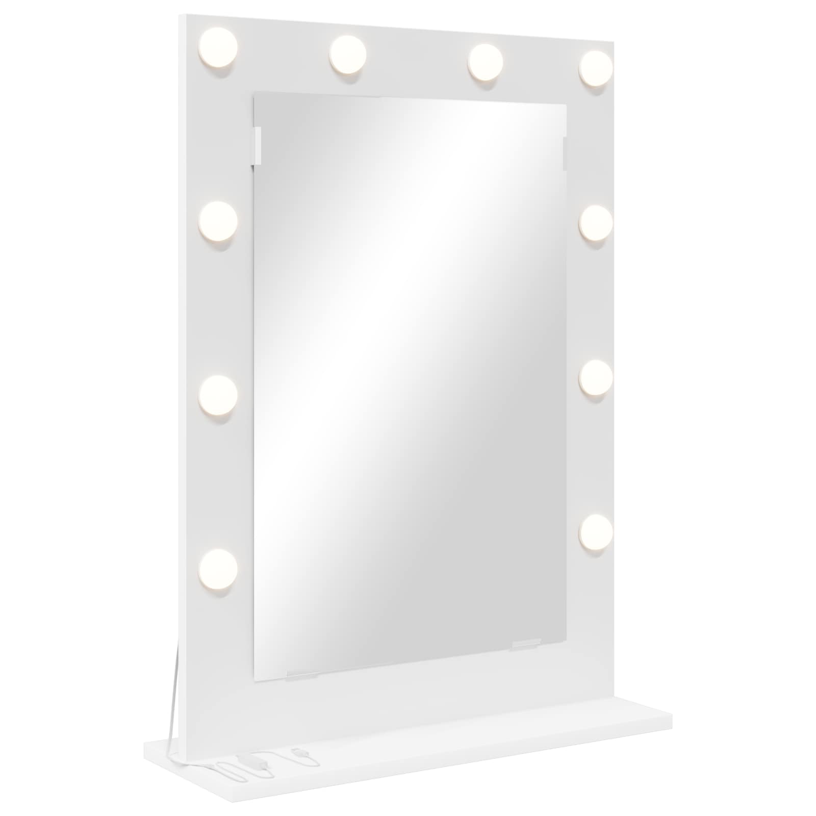 Specchio da Vanità Rettangolare Bianco 70 x 50 x 18 cm