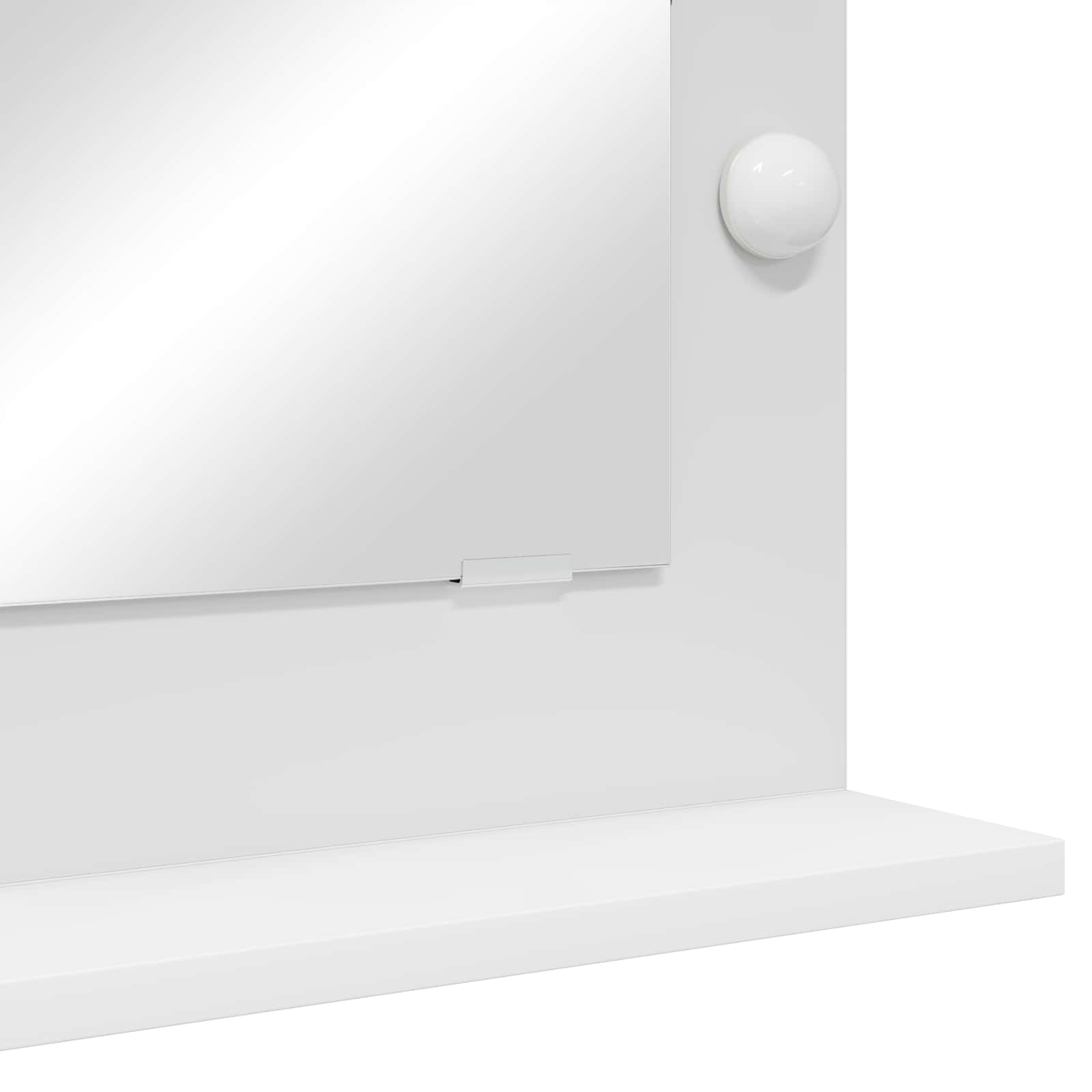 Specchio da Vanità Rettangolare Bianco 70 x 50 x 18 cm