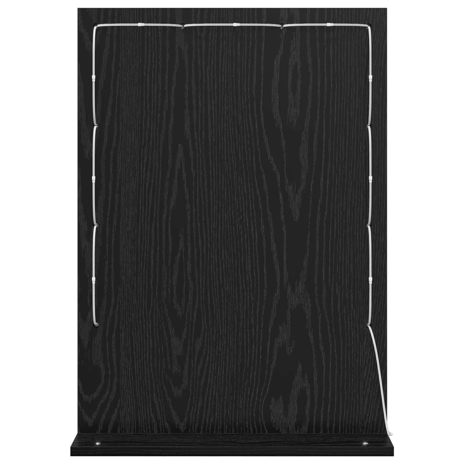 Specchio da Vanità Rovere Nero 70 x 50 x 18 cm Rettangolare