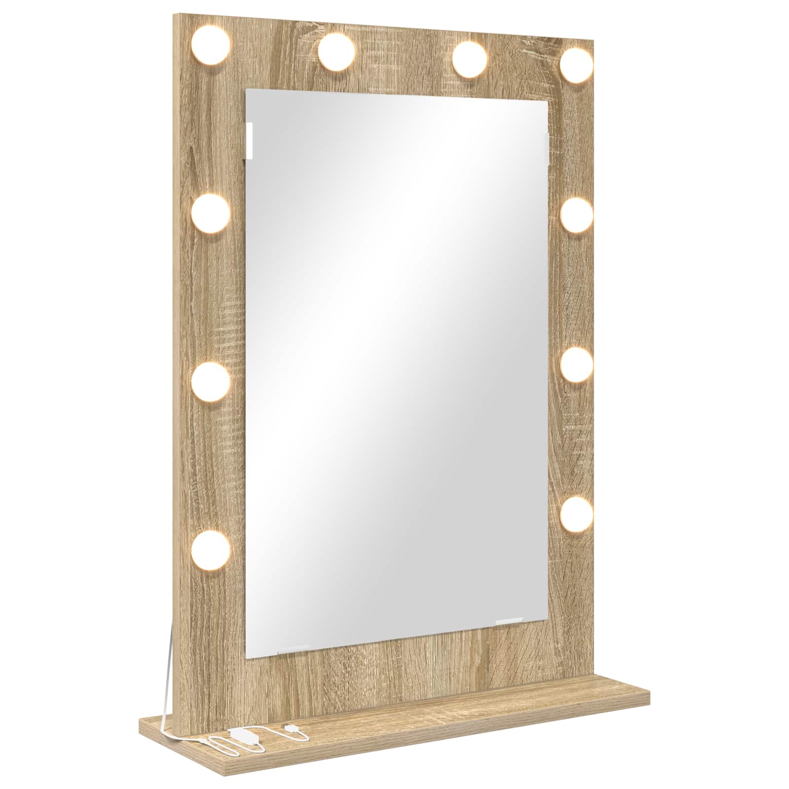Specchio da Vanità Rovere Sonoma 70 x 50 x 18 cm Rettangolare