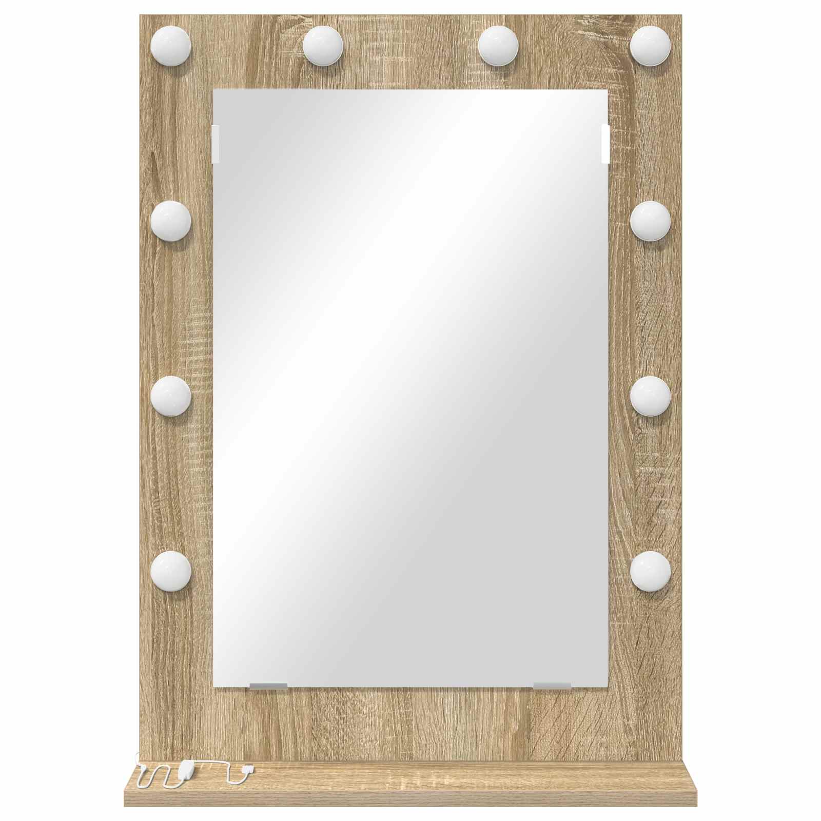 Specchio da Vanità Rovere Sonoma 70 x 50 x 18 cm Rettangolare