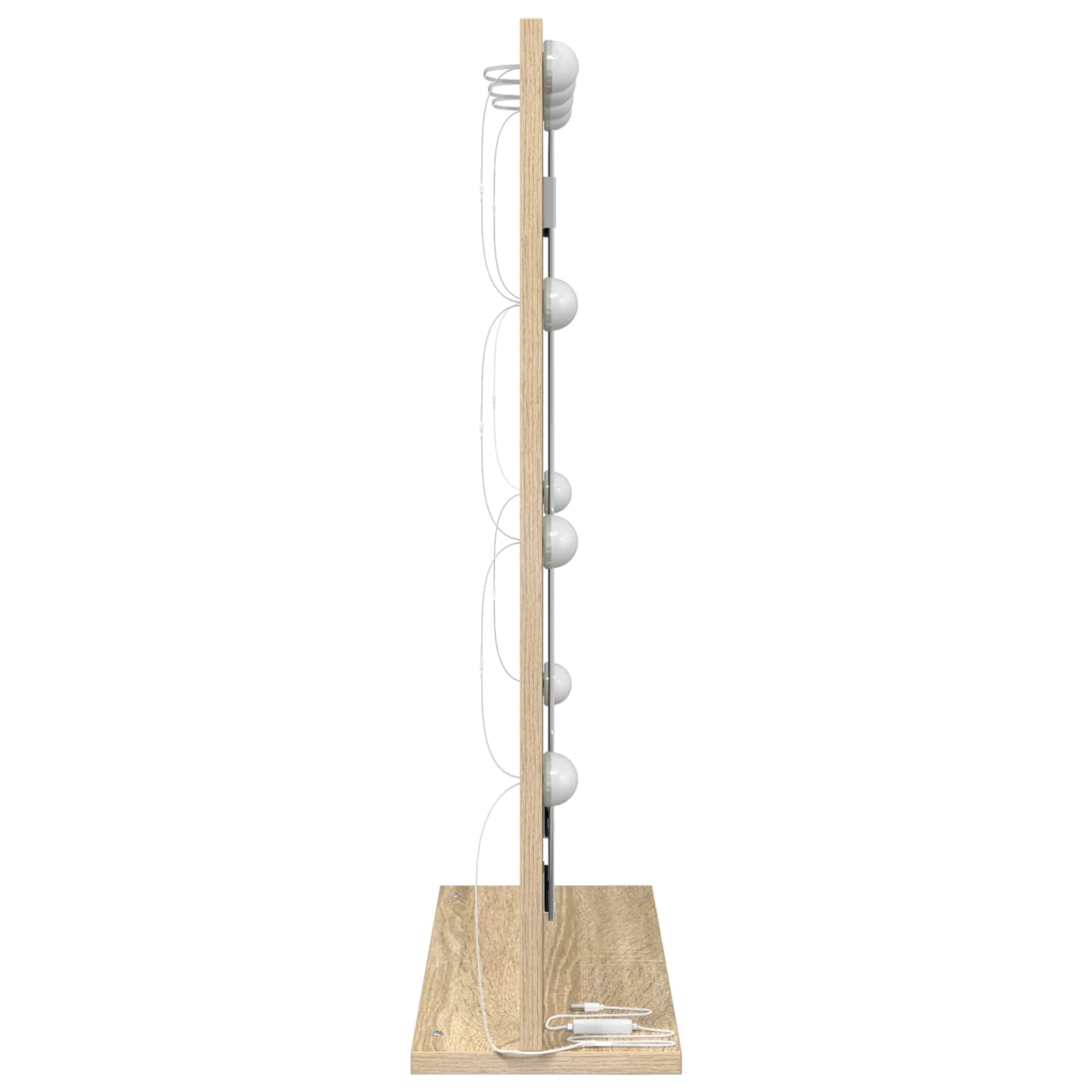 Specchio da Vanità Rovere Sonoma 70 x 50 x 18 cm Rettangolare