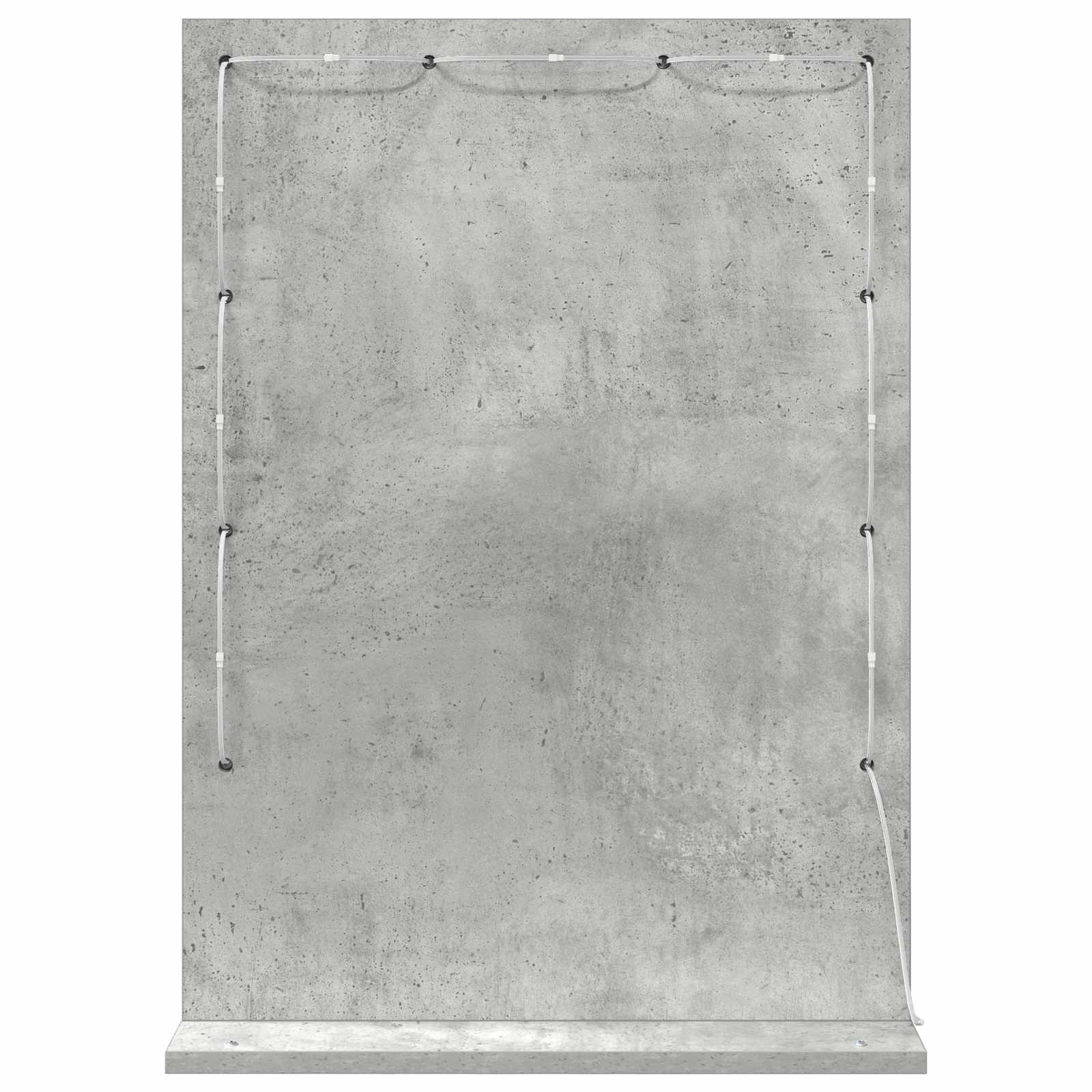 Specchio da Vanità Grigio cemento 70 x 50 x 18 cm Rettangolare