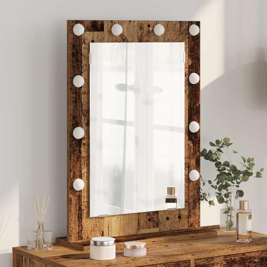 Specchio da Vanità Rovere fumé 70 x 50 x 18 cm Rettangolare
