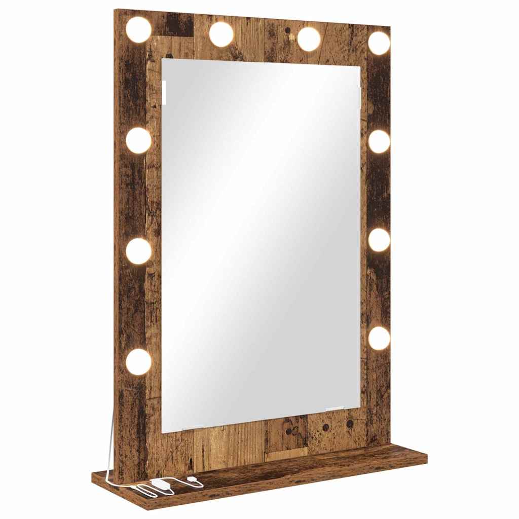 Specchio da Vanità Rovere fumé 70 x 50 x 18 cm Rettangolare