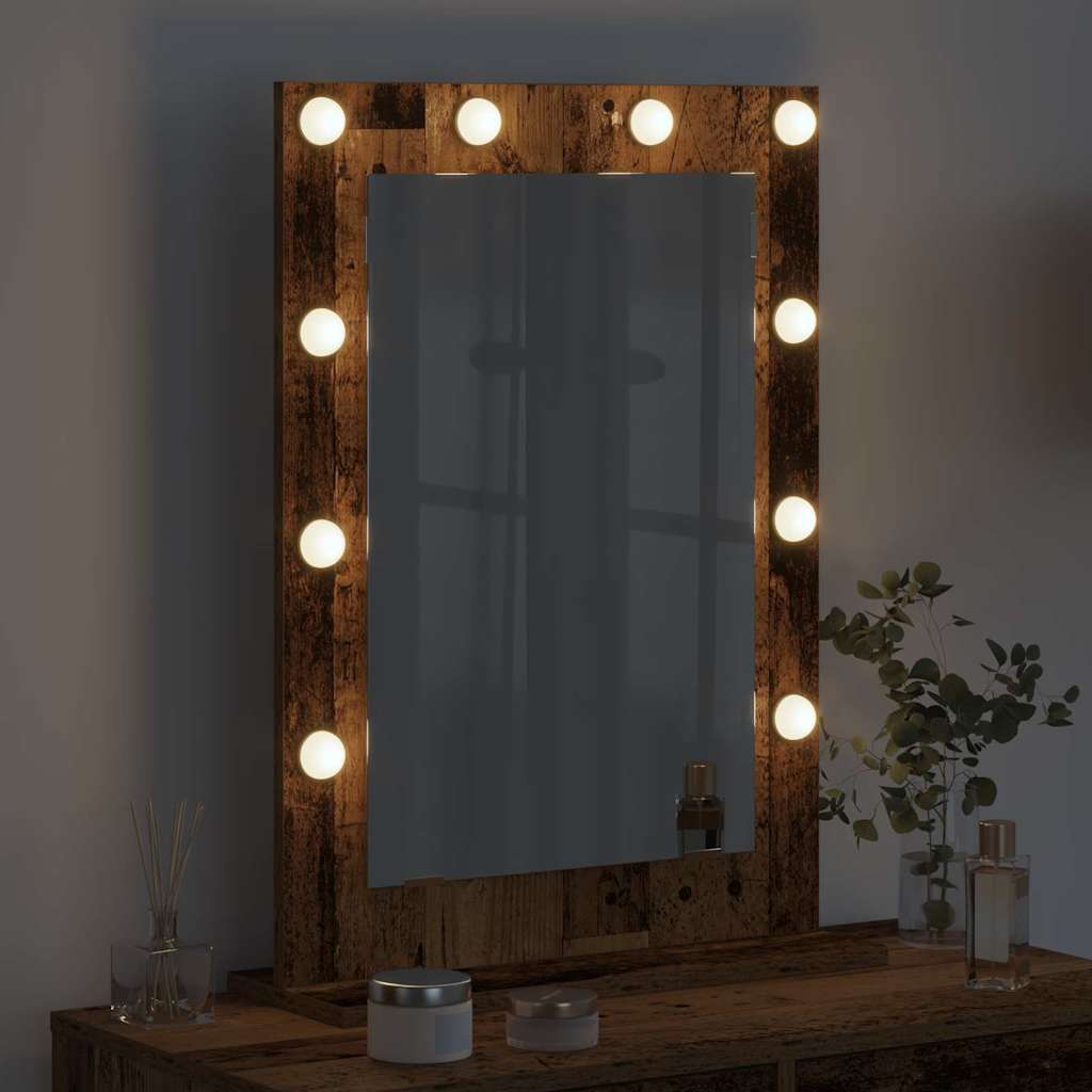 Specchio da Vanità Rovere fumé 70 x 50 x 18 cm Rettangolare