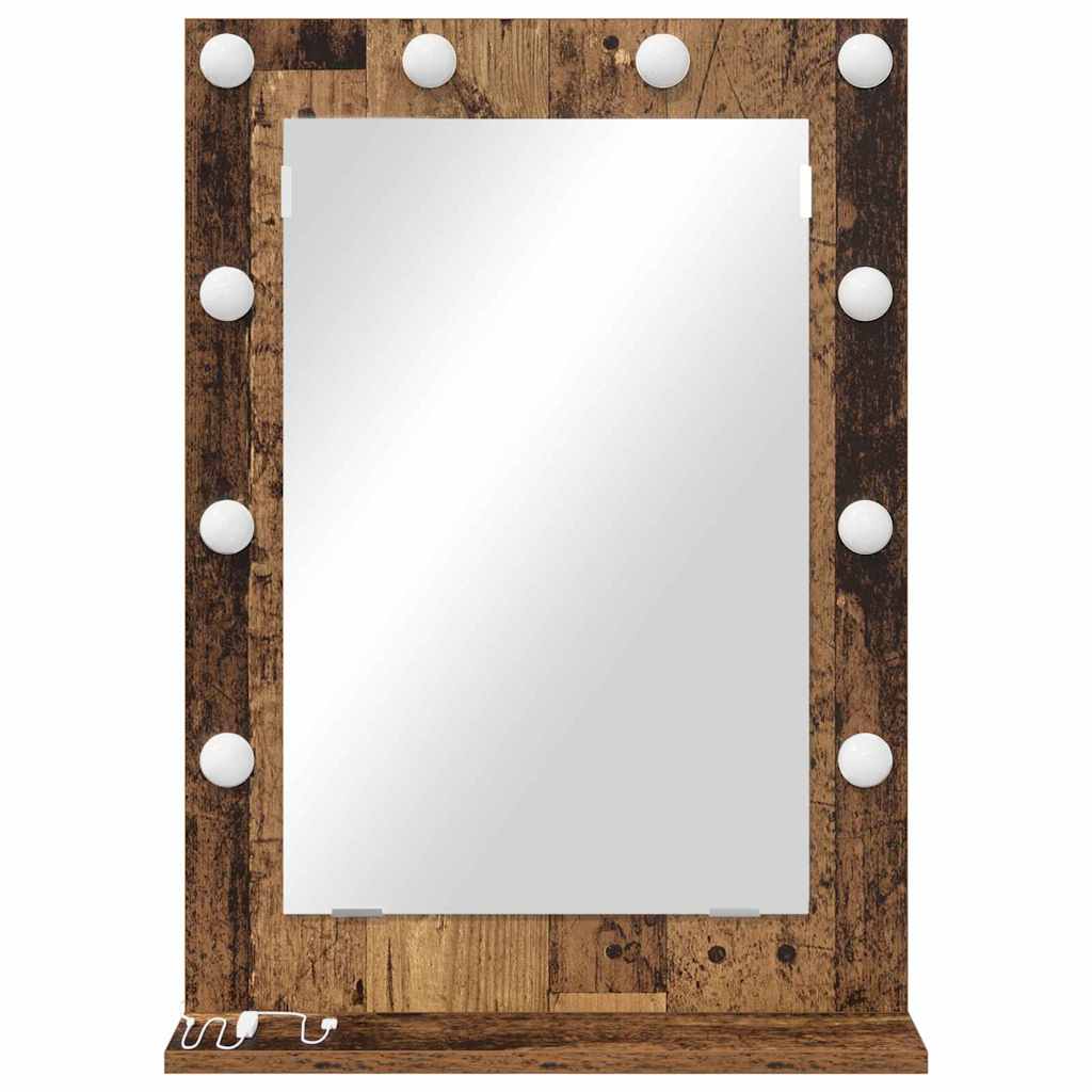 Specchio da Vanità Rovere fumé 70 x 50 x 18 cm Rettangolare