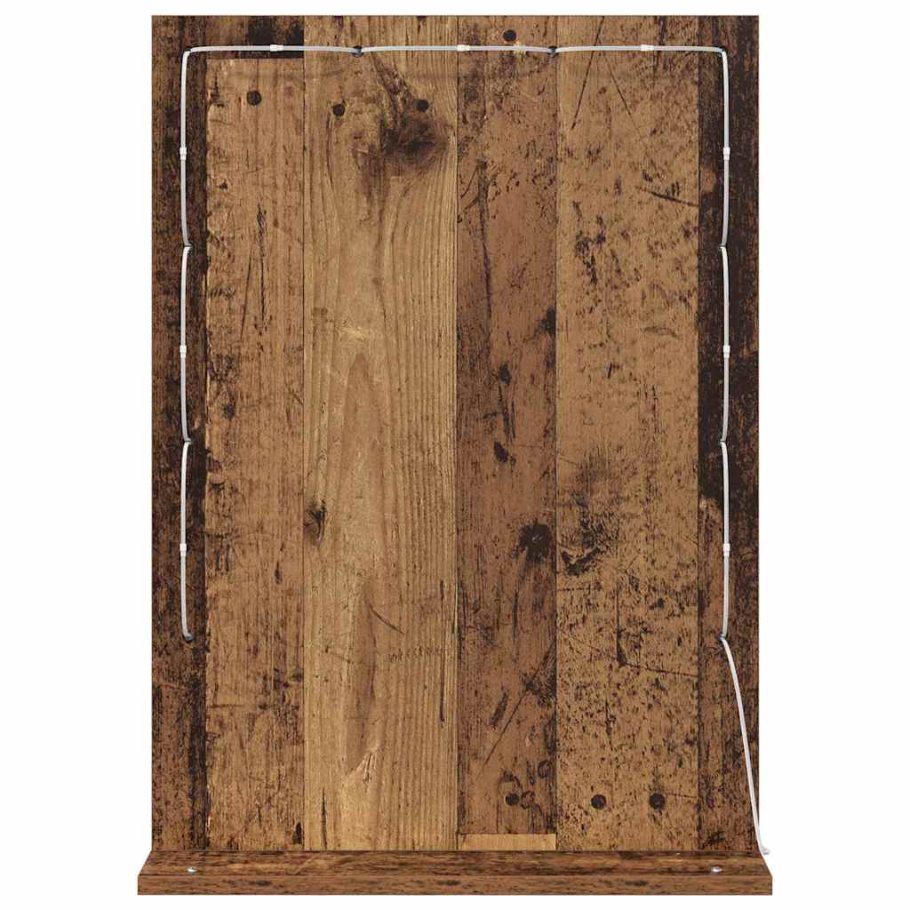 Specchio da Vanità Rovere fumé 70 x 50 x 18 cm Rettangolare