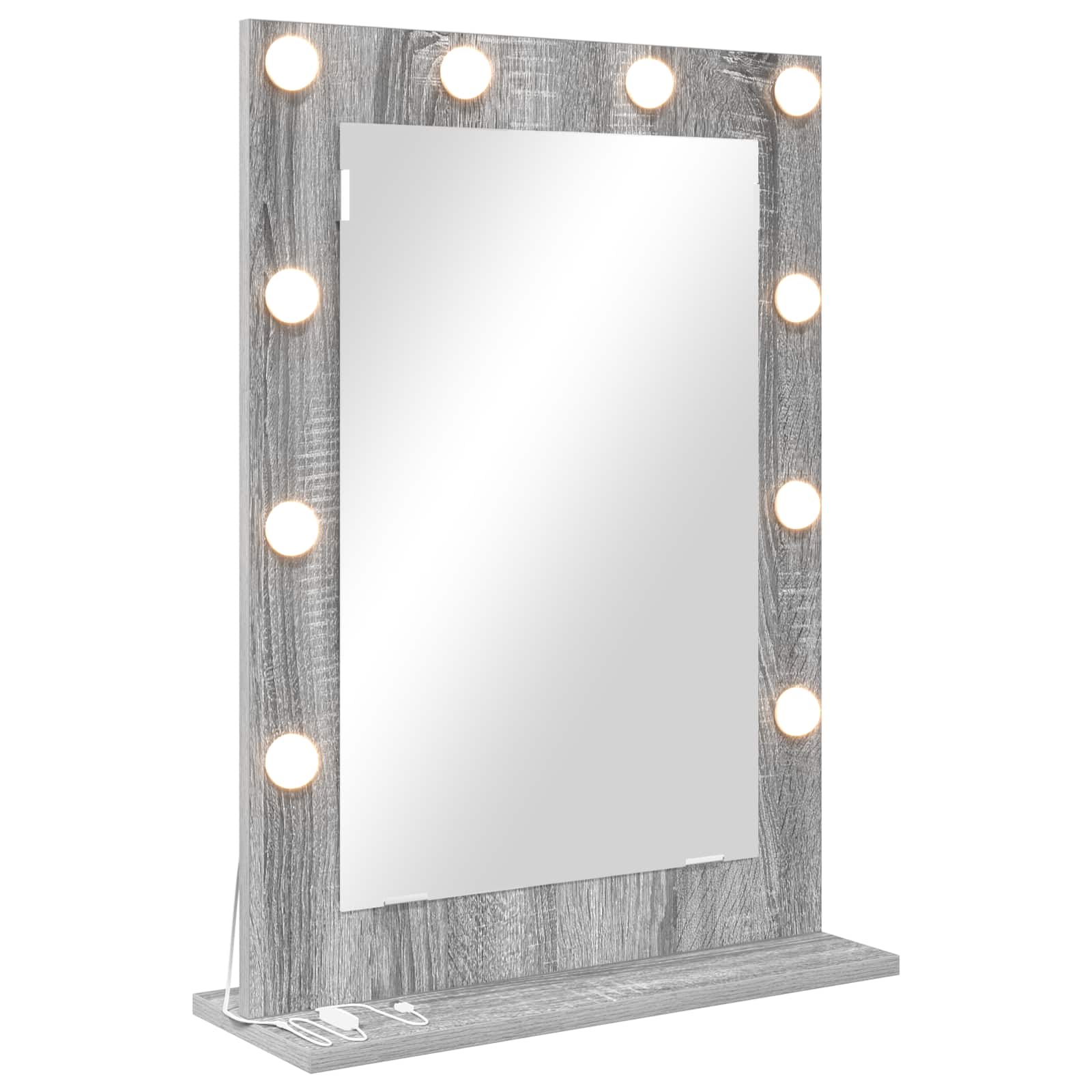 Specchio da Vanità Grigio Sonoma 70 x 50 x 18 cm Rettangolare