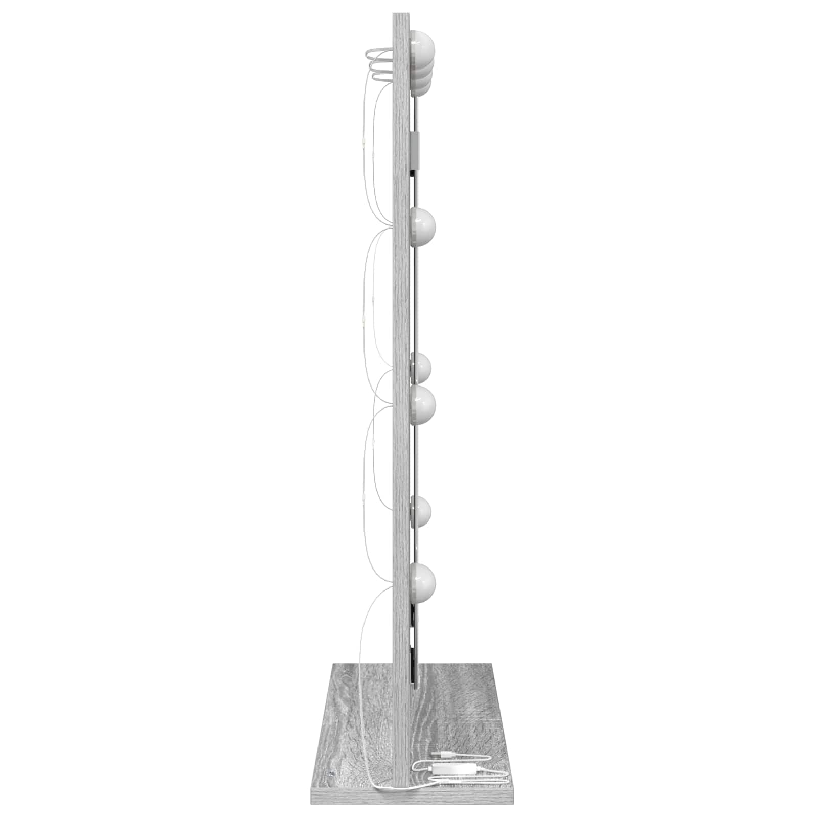 Specchio da Vanità Grigio Sonoma 70 x 50 x 18 cm Rettangolare