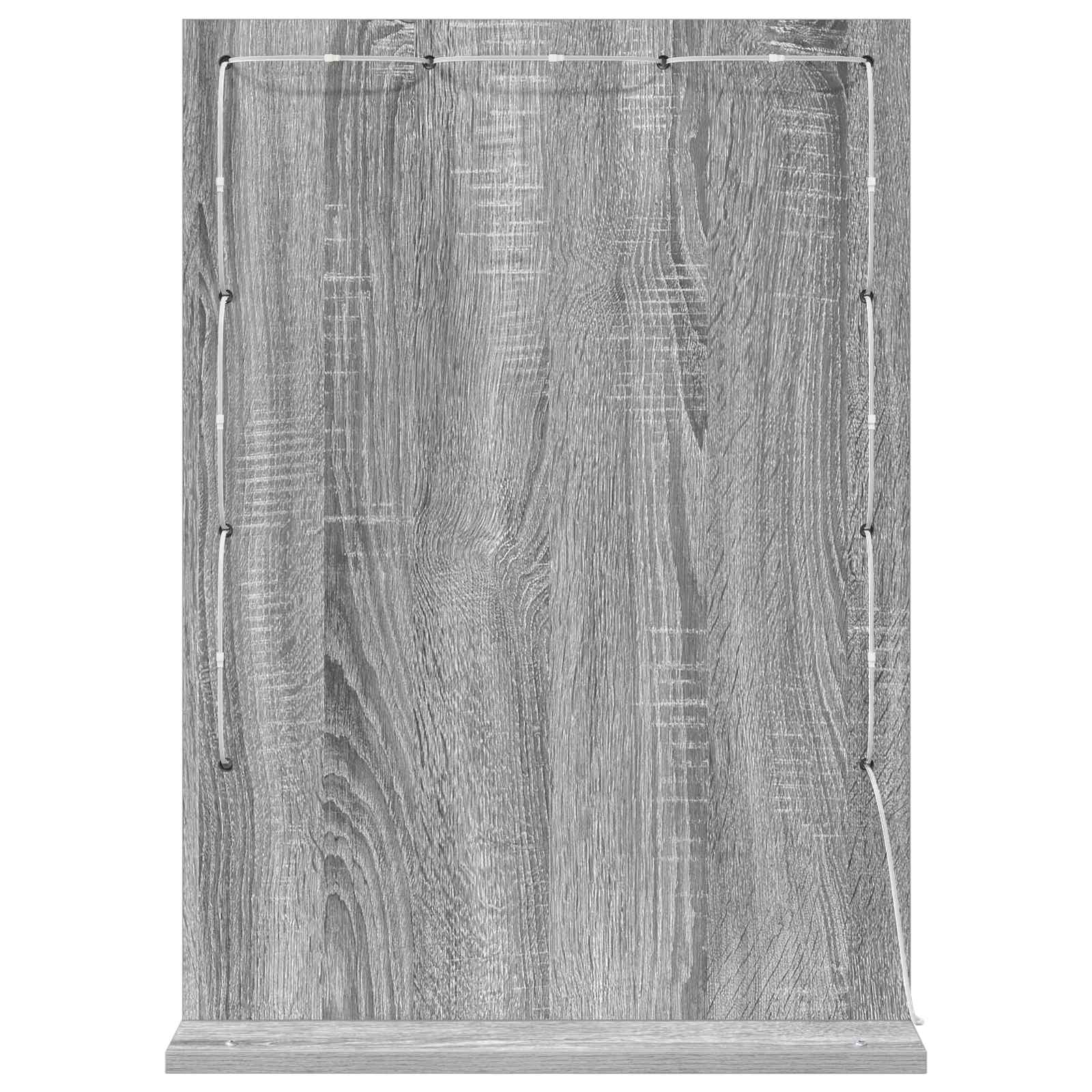 Specchio da Vanità Grigio Sonoma 70 x 50 x 18 cm Rettangolare